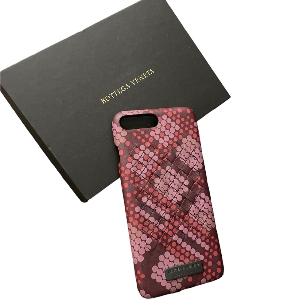 Bottega Veneta Intrecciato Dots iPhone 7s Plus and 8s Plus Case Red
